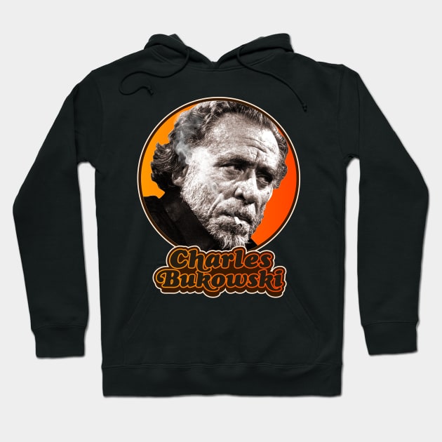 Retro Charles Bukowski Tribute Hoodie by darklordpug